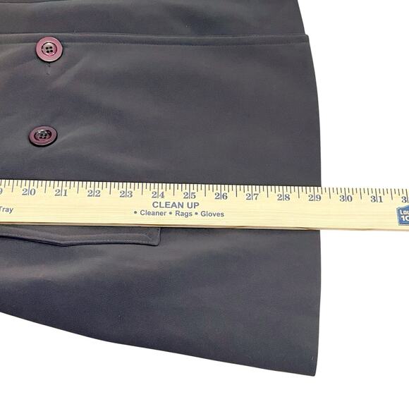 Y2K Bebe Double Breasted Pea Coat Jacket Size 2 Gray Classic Minimalist Preppy - Picture 11 of 11